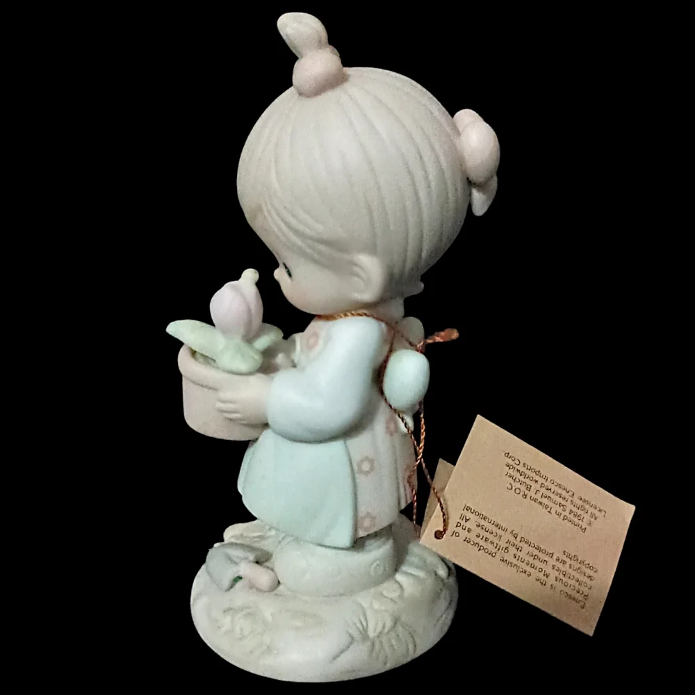 Vintage‎ Precious Moments Figure Calendar Girls May Enesco Girl Holding Flower